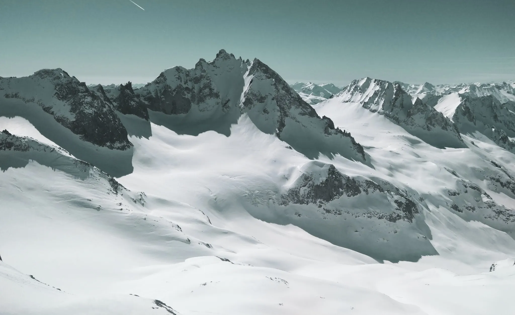 Alpine Berglandschaft in der Ostschweiz